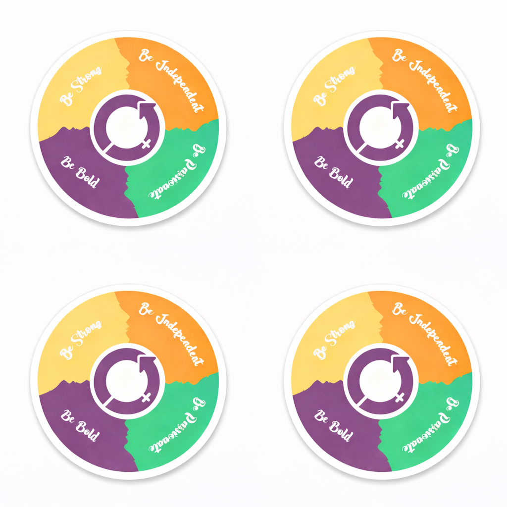 International women's day Waterproof Matte vinyl Sticker Pack (4 pcs)