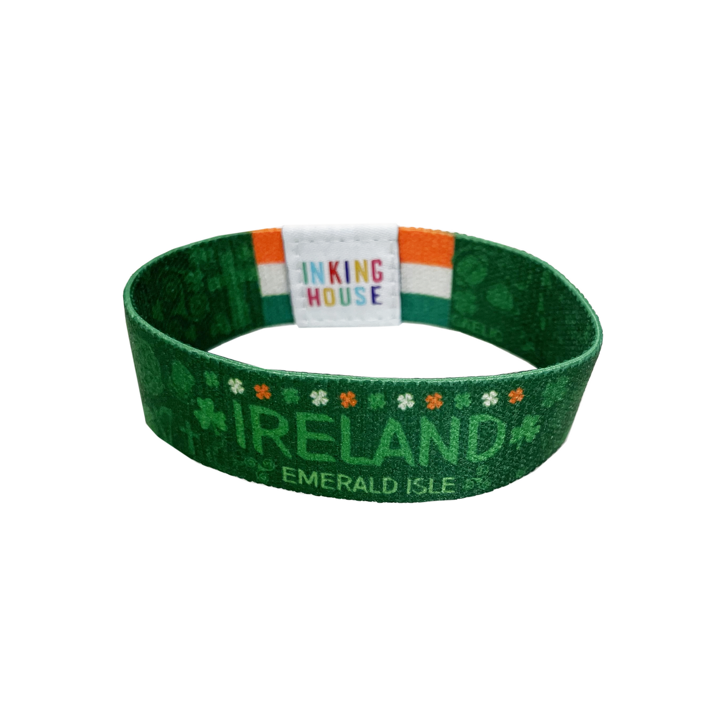 Ireland elastic Wrist band wristband irish shamrock flag eire celtic symbols