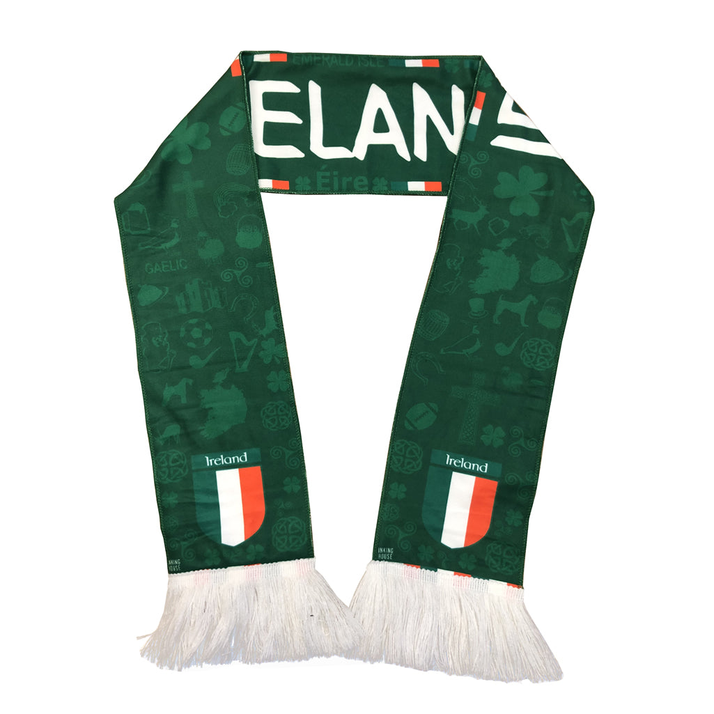 Ireland National Team Supporter Scarf Football Soccer World Cup Football Scarf for Sporting Events Fans