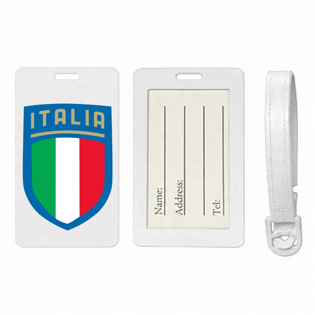 Italy Flag Crest Suitcase Tag, Luggage Tag