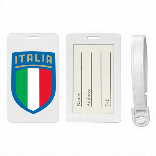 Italy Flag Crest Suitcase Tag, Luggage Tag