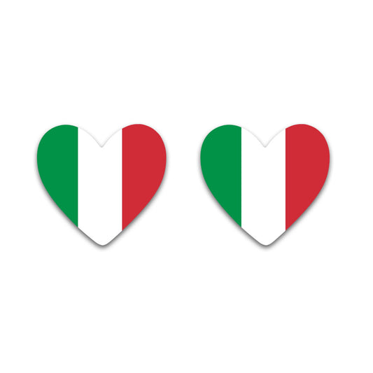 2 x  ITALY Flag Heart Temporary Tattoo ITALIAN Team support