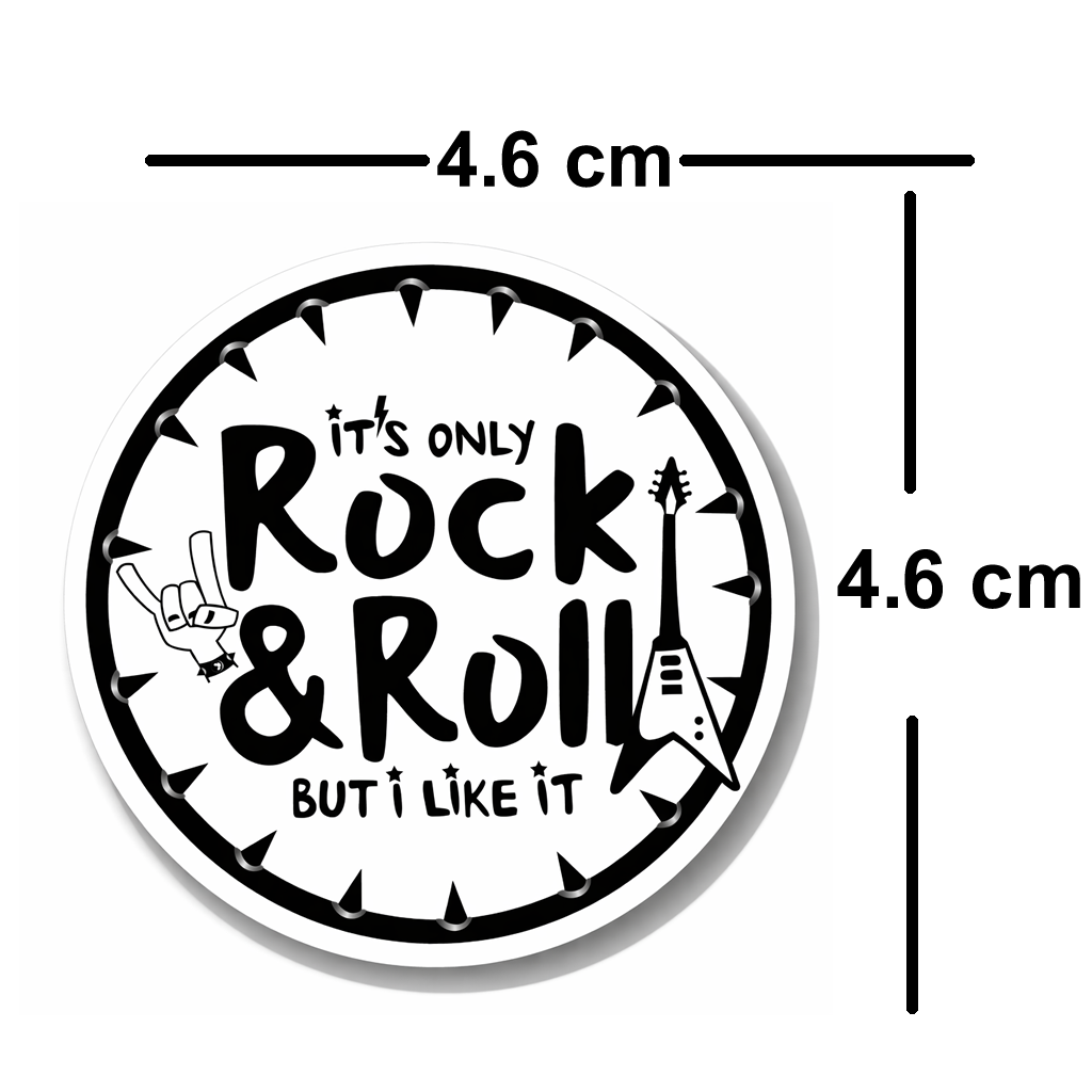 It's only rock and roll Waterproof Matte vinyl Sticker Pack (4 pcs) Music