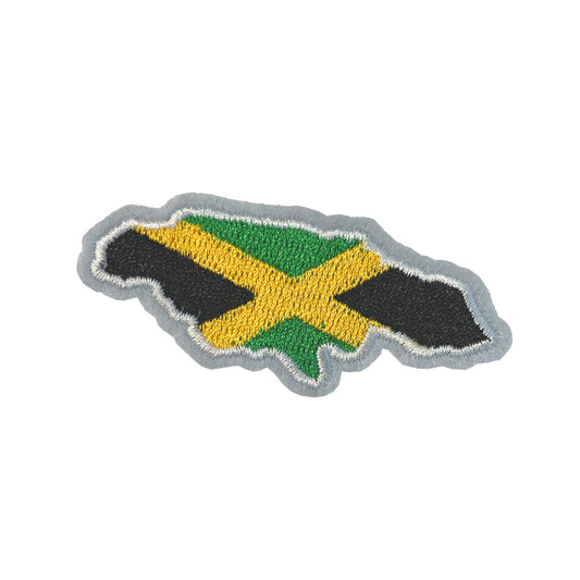 Jamaican Flag MAP Embroidery Patch Iron on or Sew on Jamaica RASTA peace