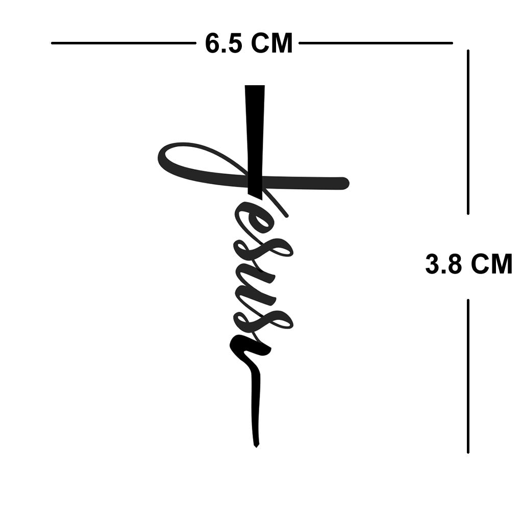 Jesus Temporary Tattoo Waterproof Lasts 1 week lord faith Christian cross