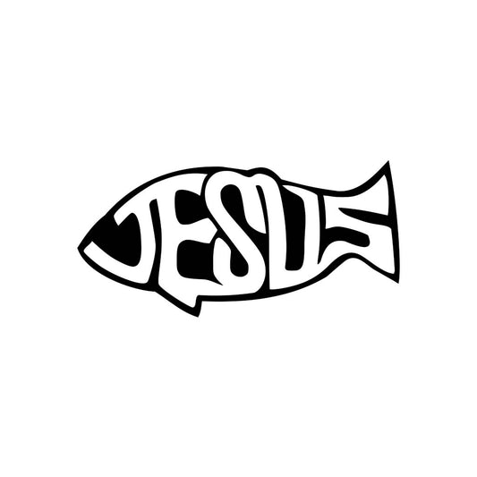 Jesus iron on Screen print Transfer for fabrics Christian fish symbol