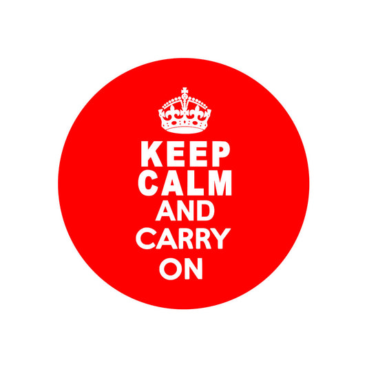 Keep Calm and Carry On Iron on Transfer patch for fabrics crown