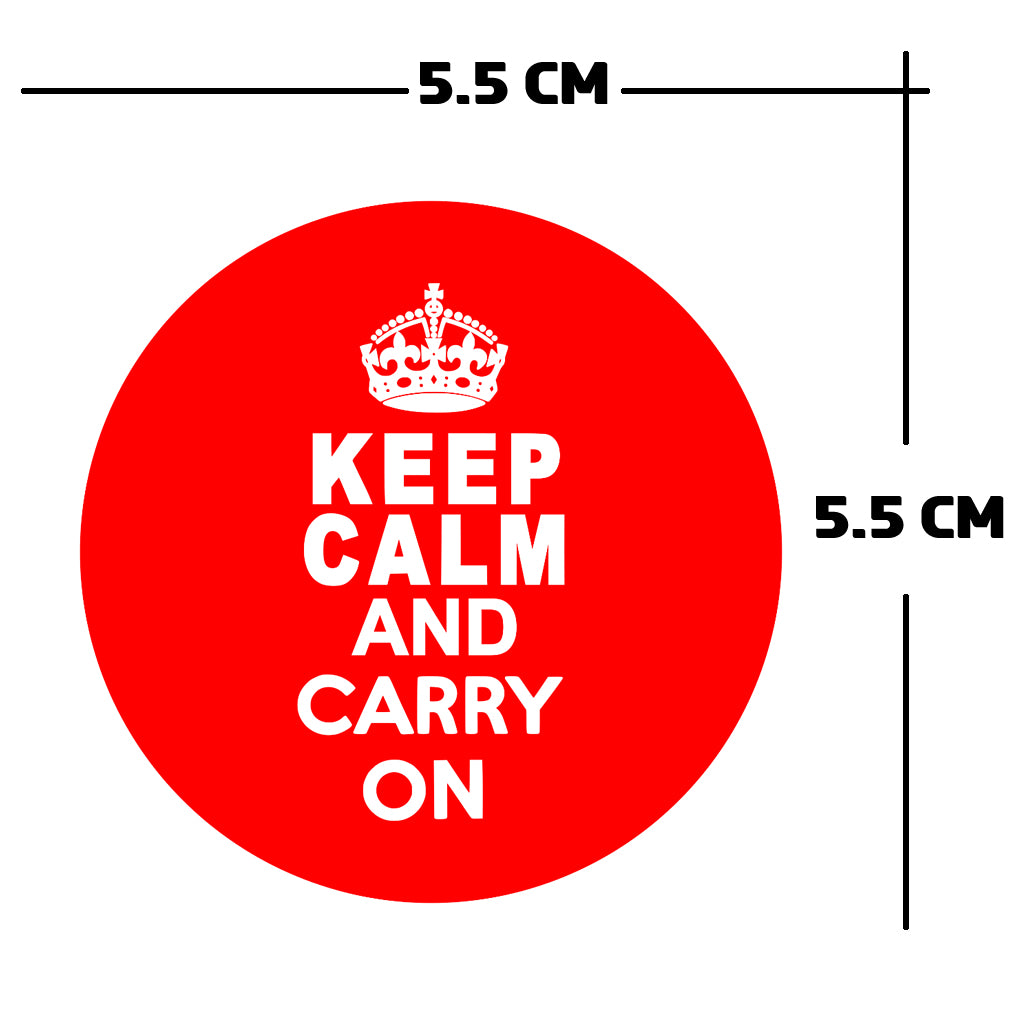 Keep Calm and Carry On Iron on Transfer patch for fabrics crown
