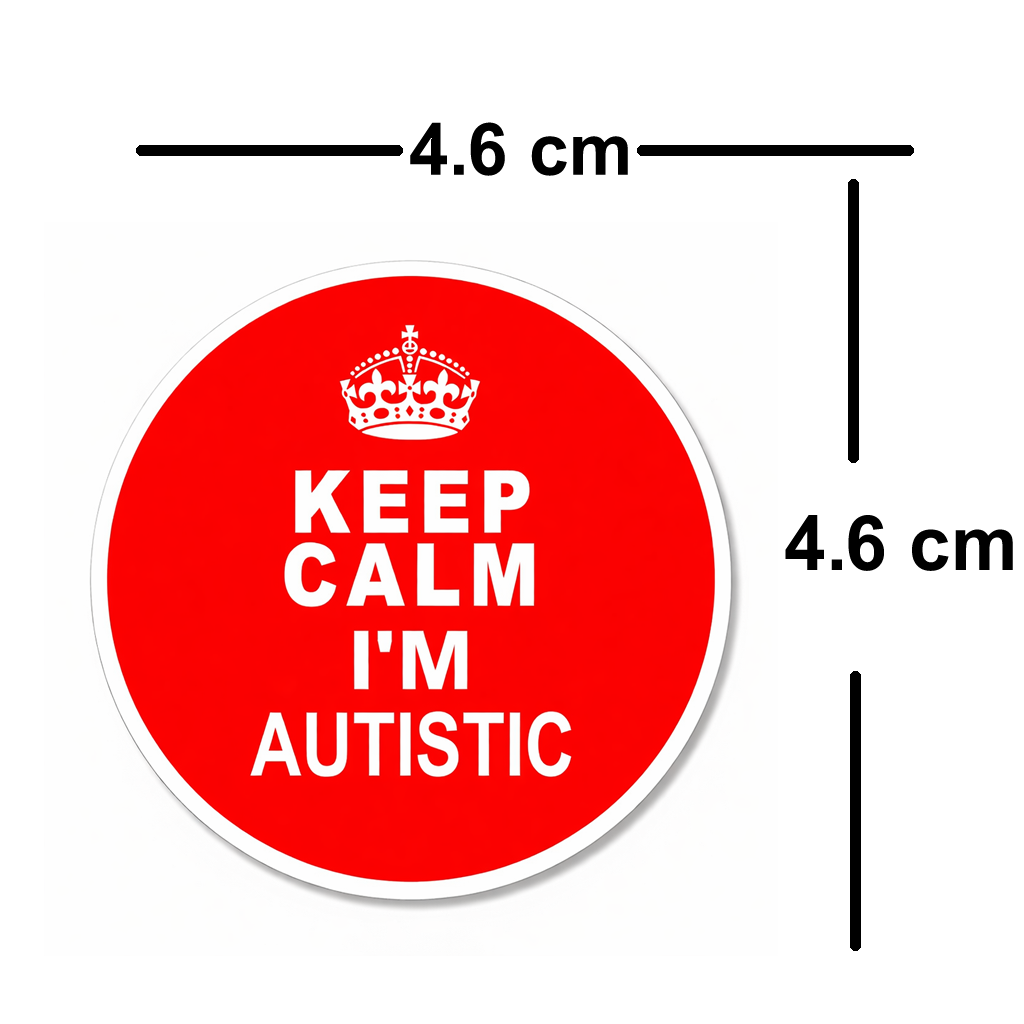 Keep Calm I'm Autistic Waterproof Matte vinyl Sticker Pack (4 pcs) autism awareness