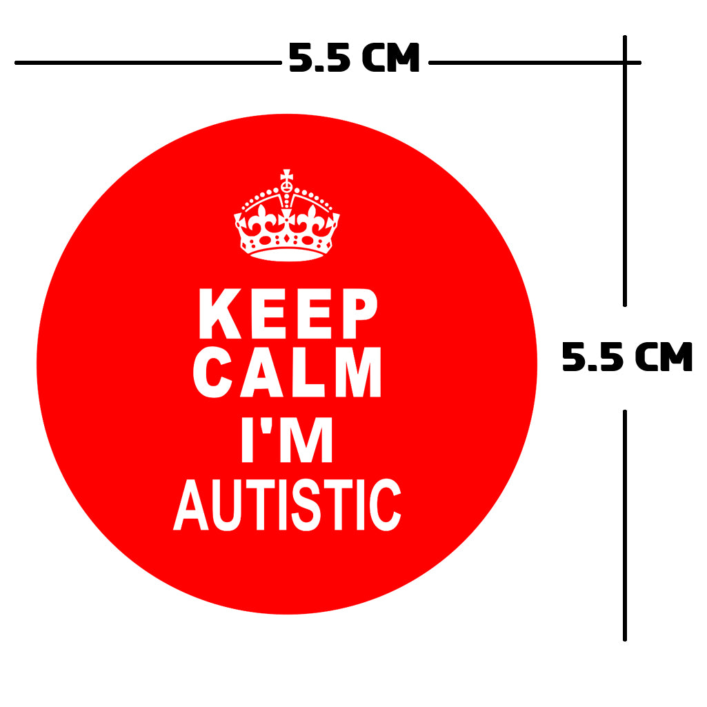 Keep Calm I'm autistic Iron on Transfer patch for fabrics autism awareness