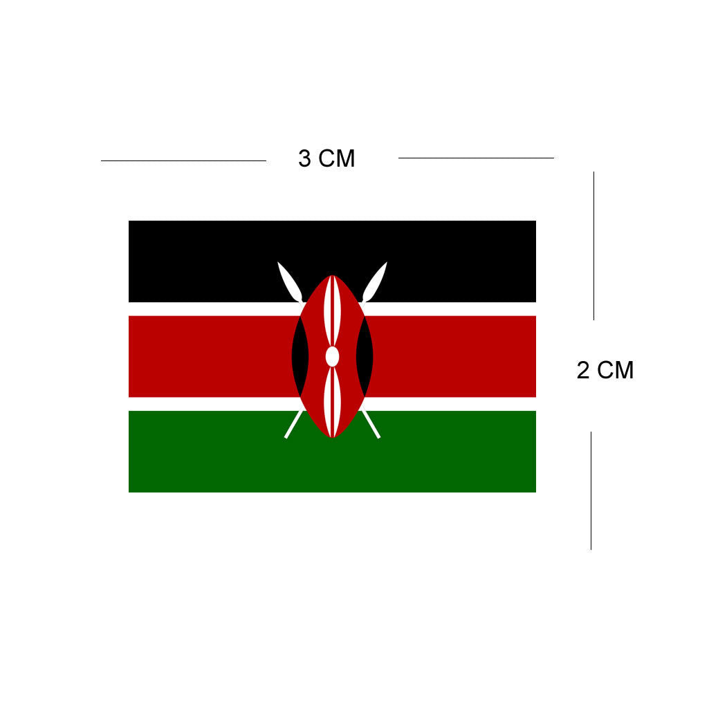 Set of 4 Kenya Flag Iron on Transfers
