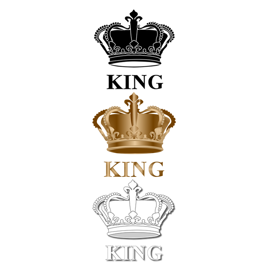 DIY The Royals - King, Queen, Prince, Princess Crown Iron on Screen Print Transfers for Fabric Machine Washable patch