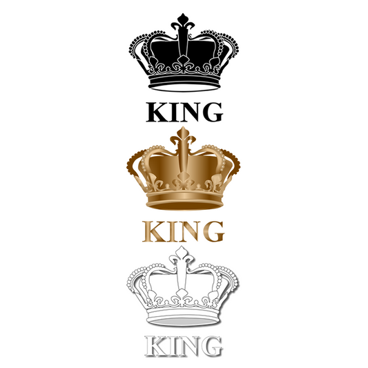 DIY The Royals - King, Queen, Prince, Princess Crown Iron on Screen Print Transfers for Fabric Machine Washable patch (Copy)