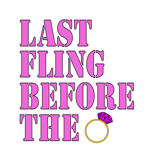 Last Fling Before the ring TEMPORARY TATTOO hen night wedding
