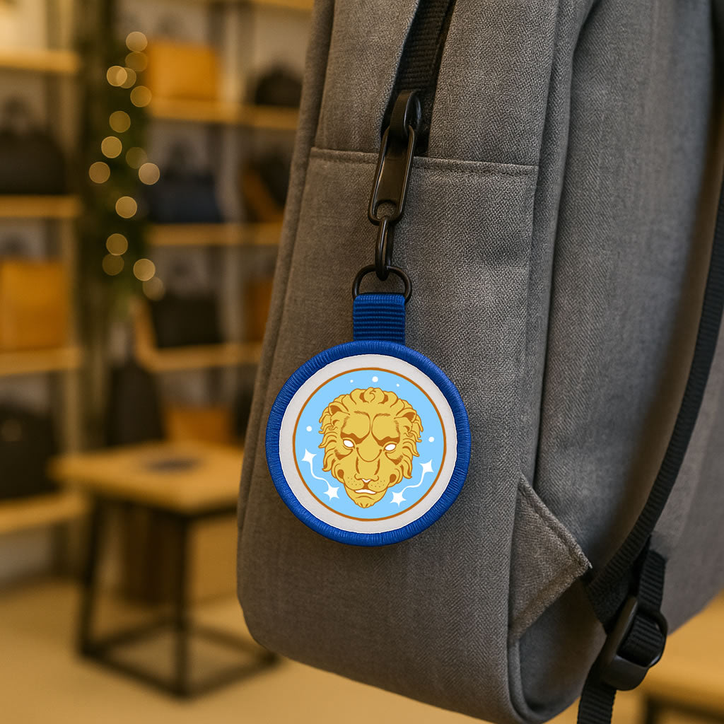 Zodiac Star Sign Circle Bag Tag Keyring – Astrology Key Ring Zipper Pull Charm