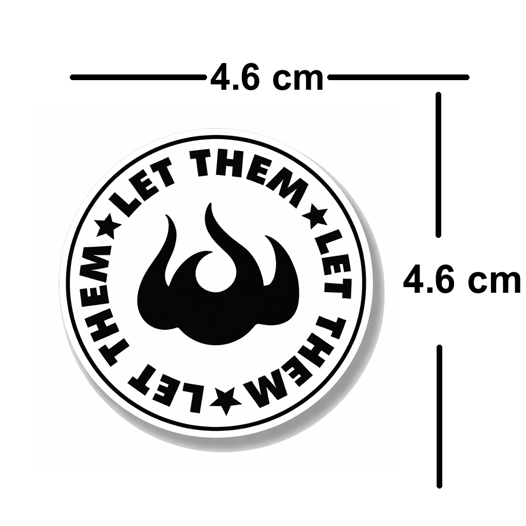 Let them Waterproof Matte vinyl Sticker Pack (4 pcs) Stoic symbol
