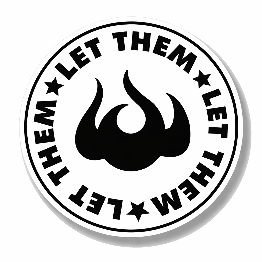 Let them Waterproof Matte vinyl Sticker Pack (4 pcs) Stoic symbol