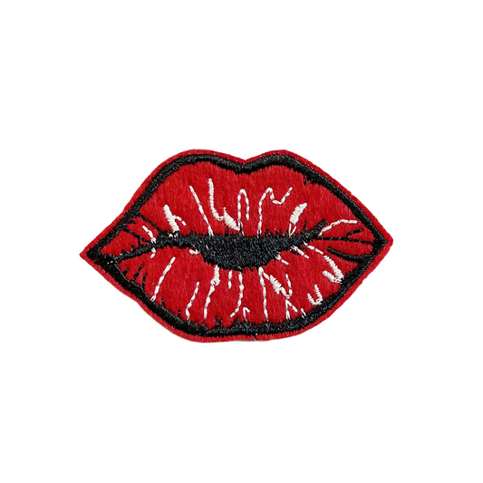 Lips Embroidery Patch Iron on or Sew on Love Kiss mark Valentines day