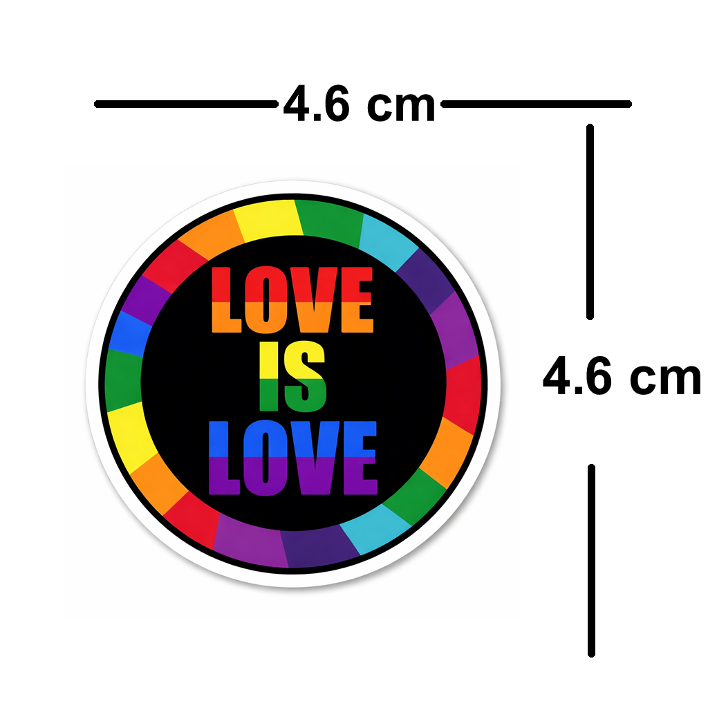4 PACK Love is love waterproof Matte vinyl sticker paper LGBTQ rainbow gay pride
