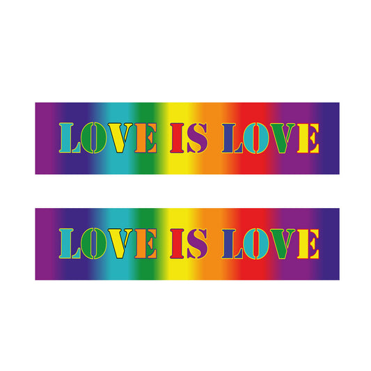 Set of 2 x Love is love Iron on Transfer for fabric LGBTQ gay pride month human