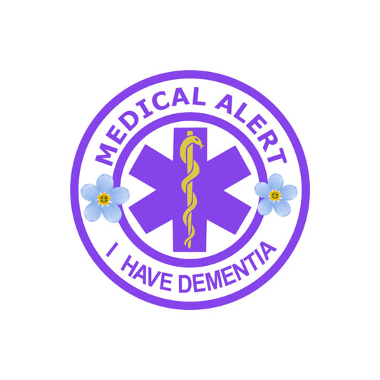 Medical Alert I have dementia Iron on Transfer patch for fabrics awareness