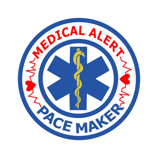 Medical Alert Pace Maker  Iron on Transfer for fabrics heart patient