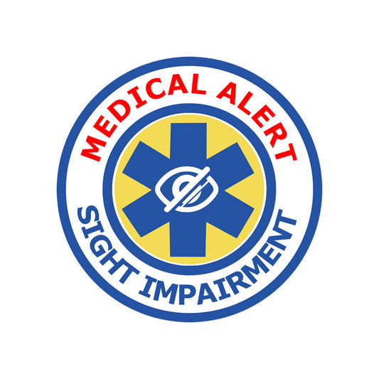 Medical Alert Sight Impairment Iron on Transfer for fabrics awareness