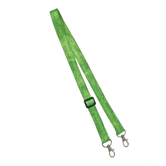 Mental Health awareness DOUBLE CLIP adjustable Lanyard neck strap ID holder bag green ribbon butterfly