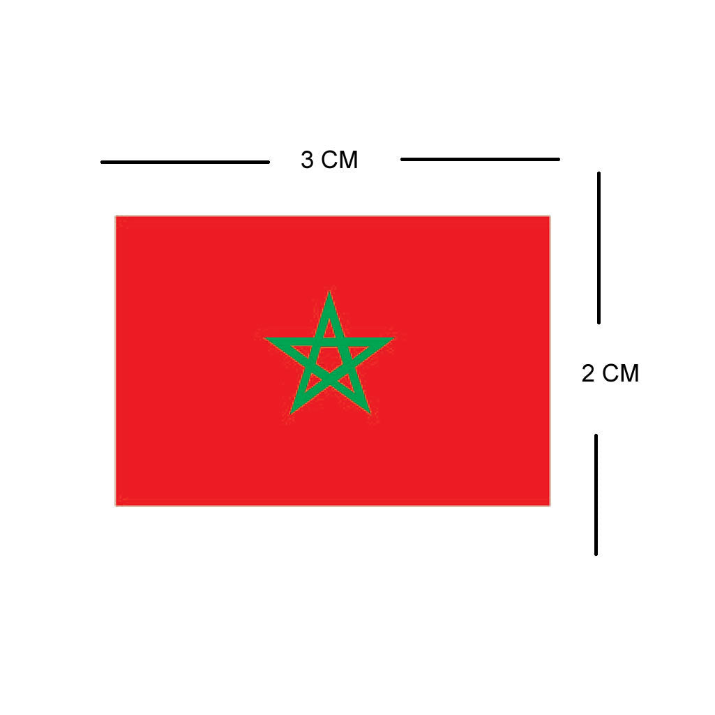 4 x MOROCCO Flag Iron on Screen Print Transfers for fabrics MOROCCAN