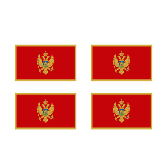 4 x Montenegro Flag Iron on Transfers