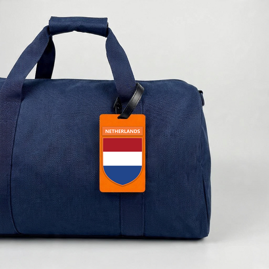 Netherlands Flag Crest Suitcase Luggage Tag