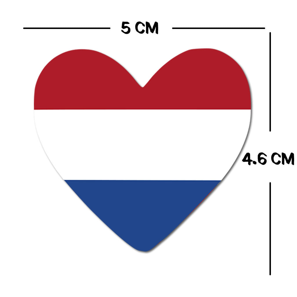 2 x  Netherlands Flag Heart Temporary Tattoo Brazilian Team support Holland
