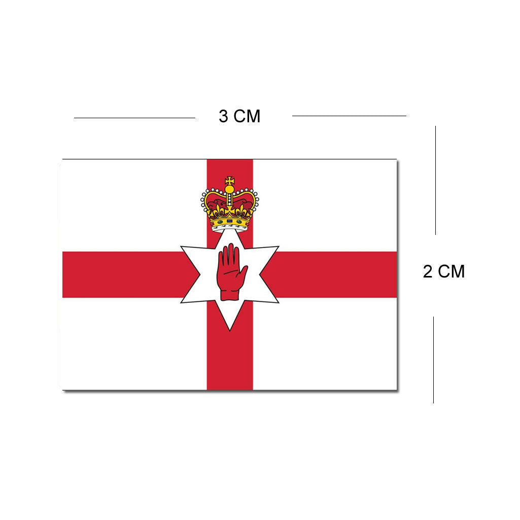 Set of 4 Northern Ireland Flag Iron on Screen Print Transfers for Fabrics northern Irish