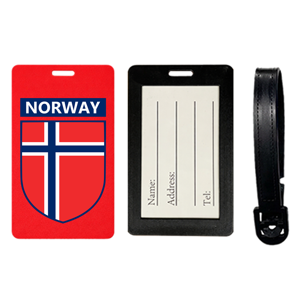 Norway Flag Crest Suitcase Tag, Luggage Tag