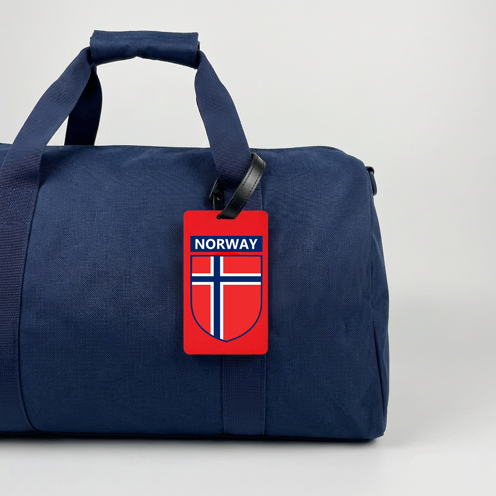 Norway Flag Crest Suitcase Tag, Luggage Tag