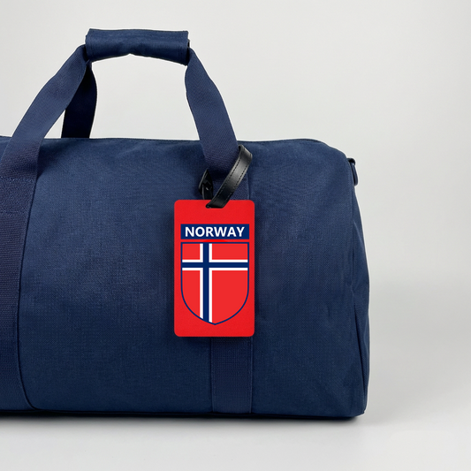 Norway Flag Crest Suitcase Tag, Luggage Tag