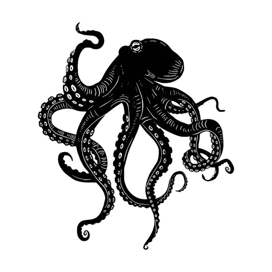 Octopus iron on Screen print Transfer for fabrics