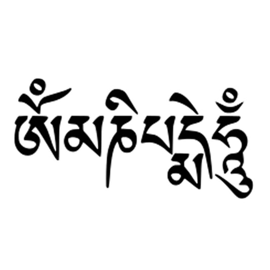 Om mani padme hum TEMPORARY TATTOO buddhist prayer mantra long lasting