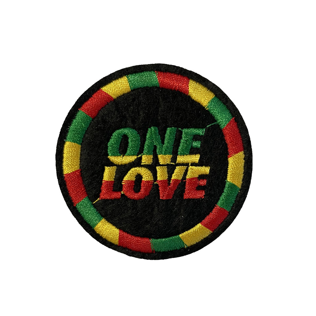 One LOVE Embroidery Patch Iron on or Sew on Jamaica RASTA peace rastafarian