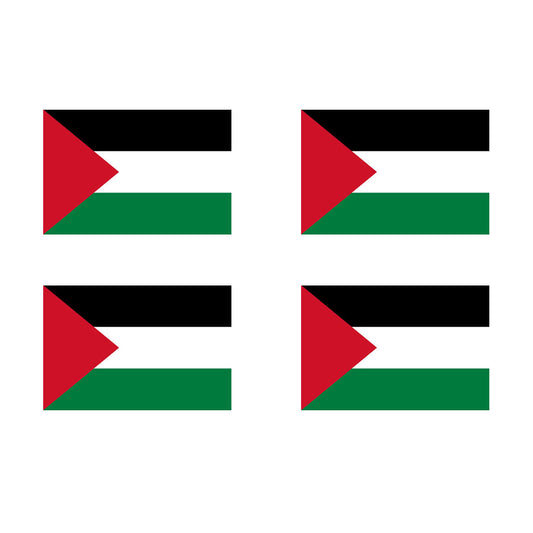 Set of 4 Palestine Flag Iron on Screen Print Transfers