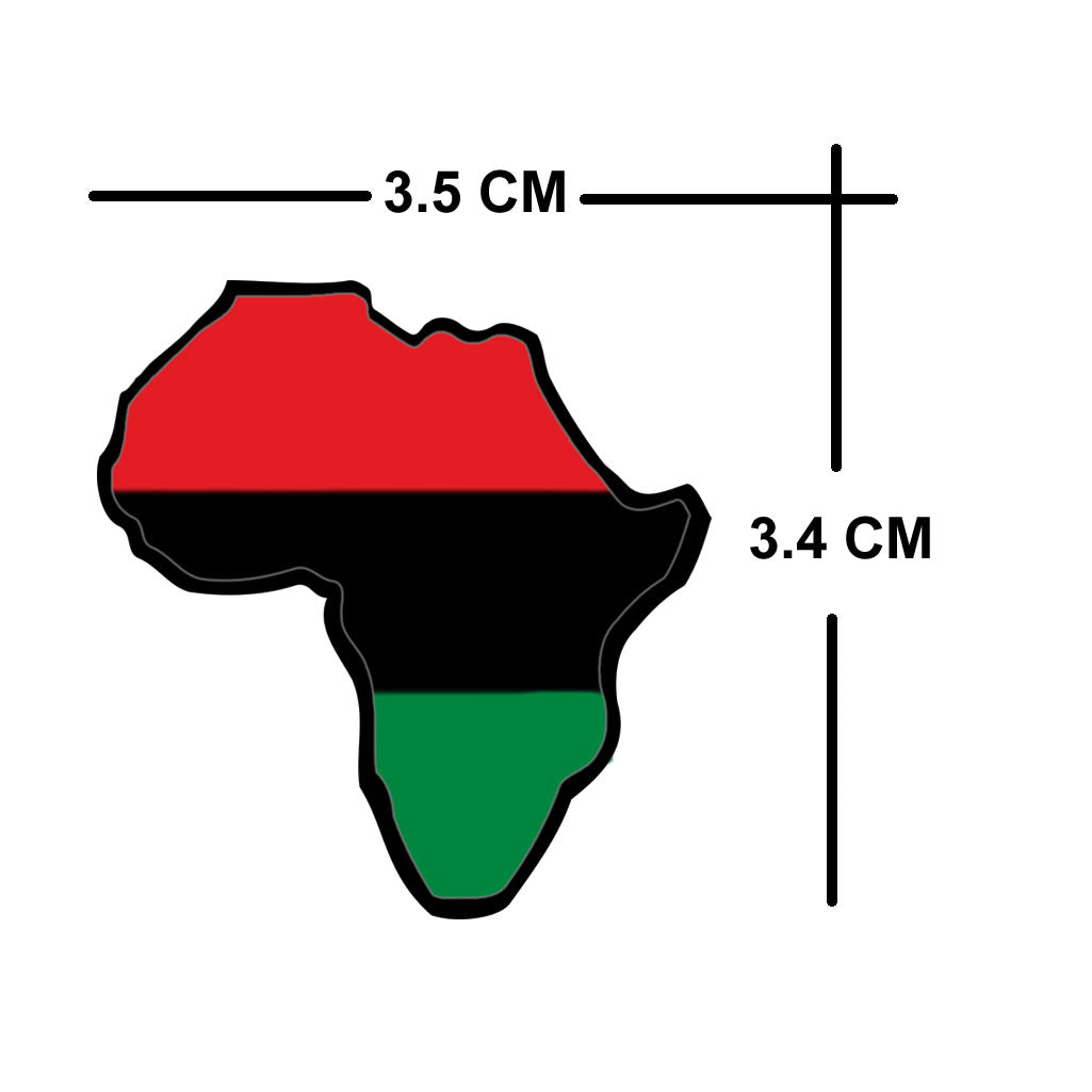 4 x Pan-Africa Flag MAP IRON ON Screen Print Transfers Pan African UNIA Flag