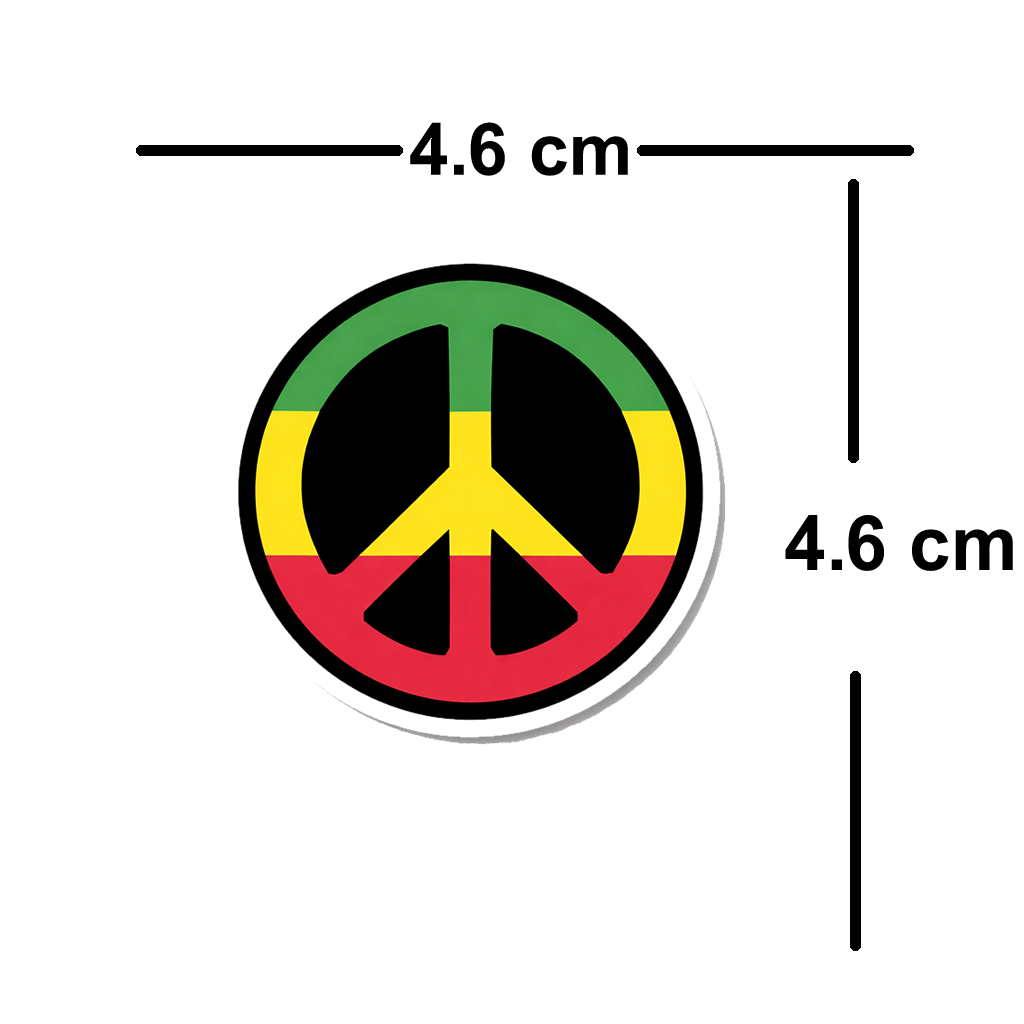 4 PACK Peace Sign waterproof Matte vinyl sticker Jamaica Rasta Flag