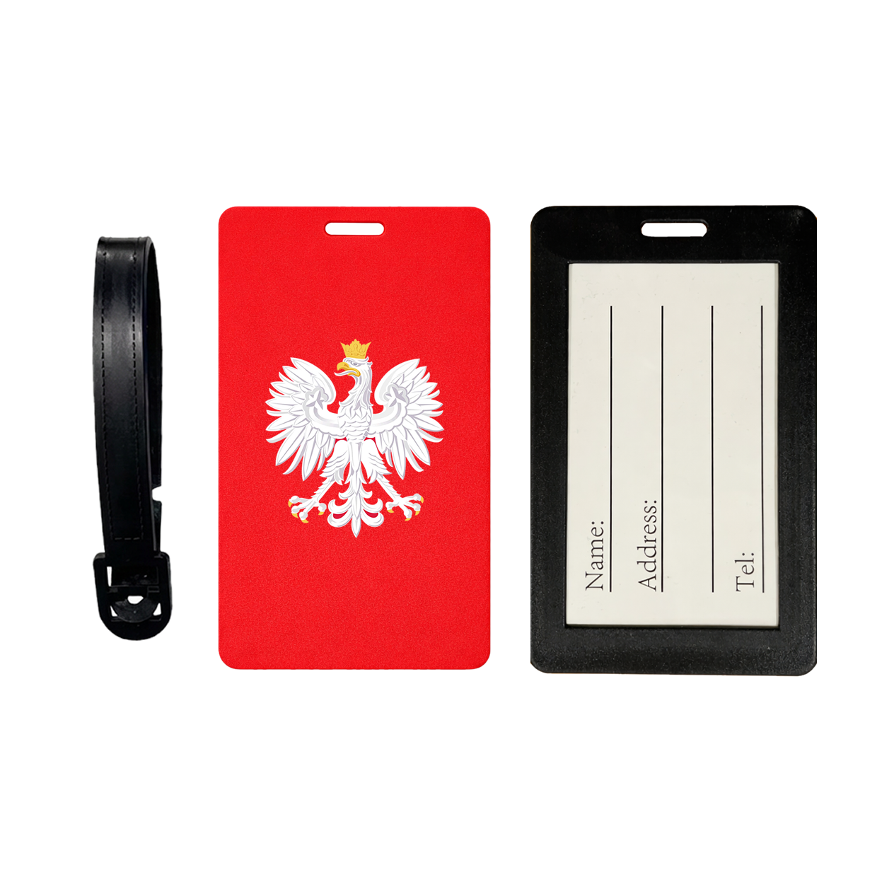Poland Eagle Suitcase Tag, Polish Flag Luggage Tag, Travel ID Bag Identifier