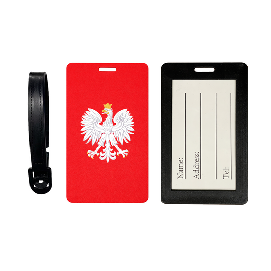 Poland Eagle Suitcase Tag, Polish Flag Luggage Tag, Travel ID Bag Identifier