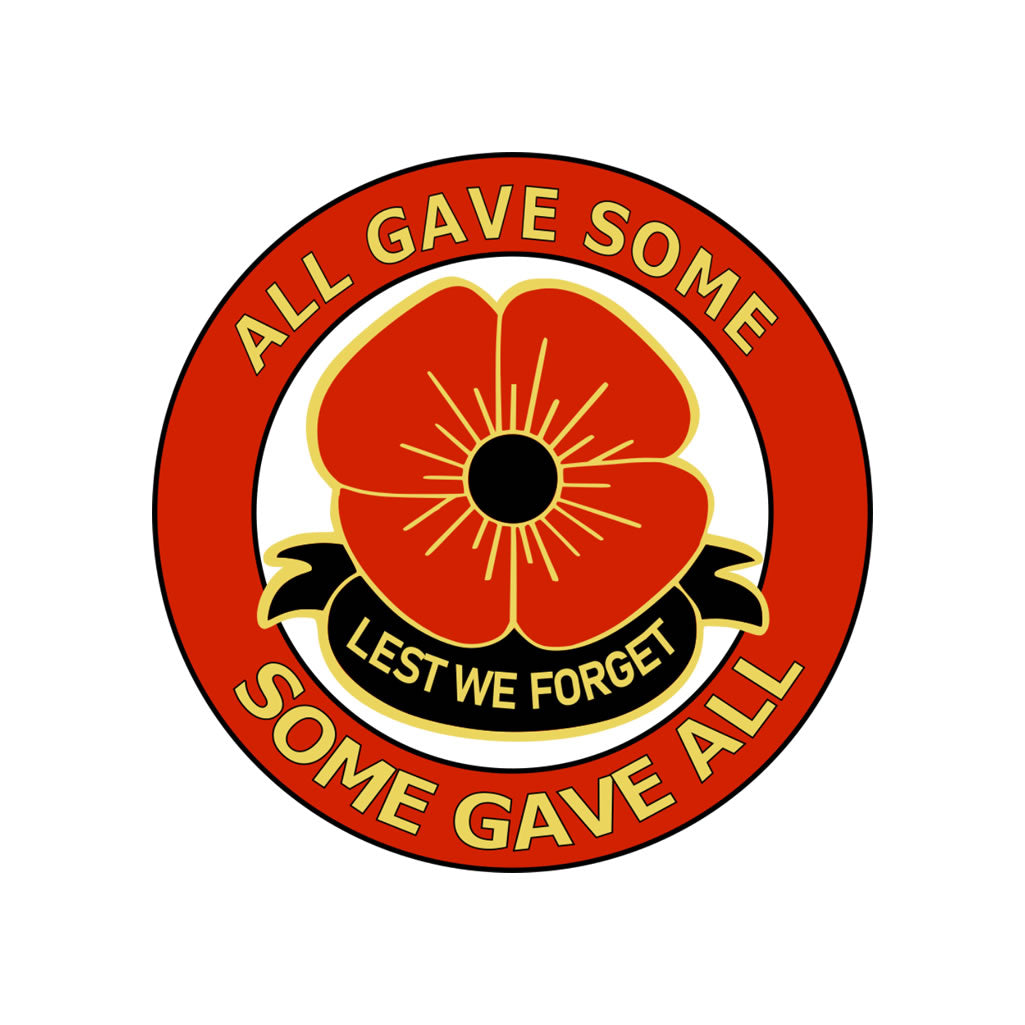 Poppy Iron on Transfer patch for fabrics lest we forget all gave some some gave all