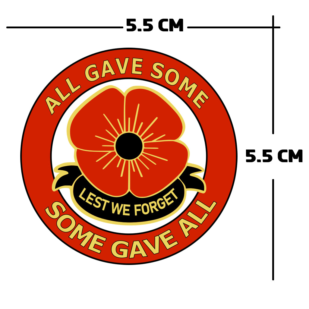 Poppy Iron on Transfer patch for fabrics lest we forget all gave some some gave all