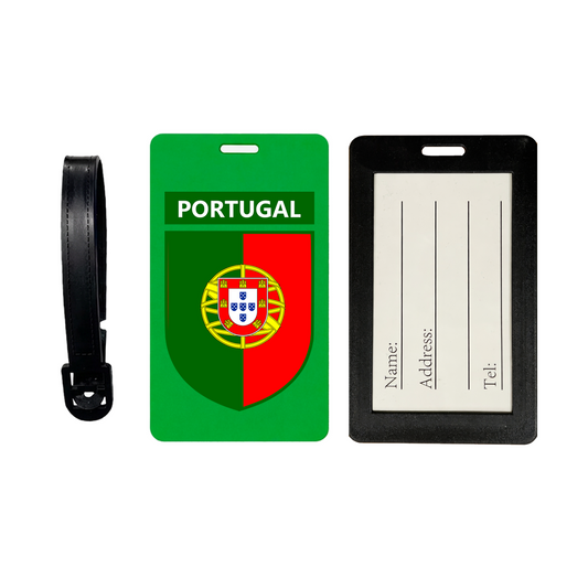 Portugal Crest Suitcase Tag, Luggage Tag, Travel ID Bag Team Portuguese Flag