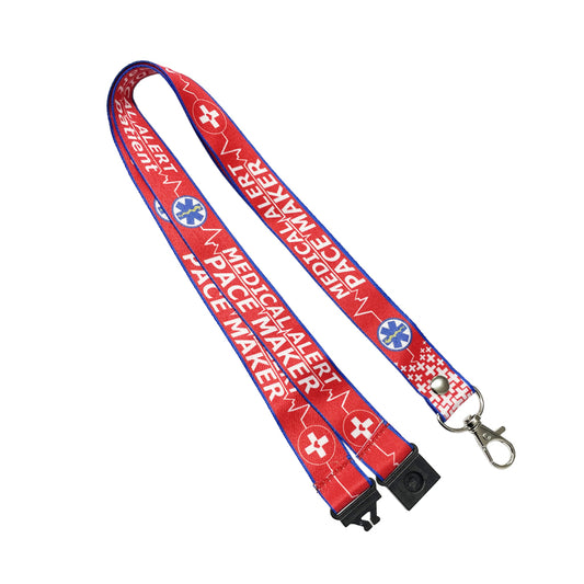 Medical Alert PACEMAKER printed Lanyard - heart patient neck strap, ID holder