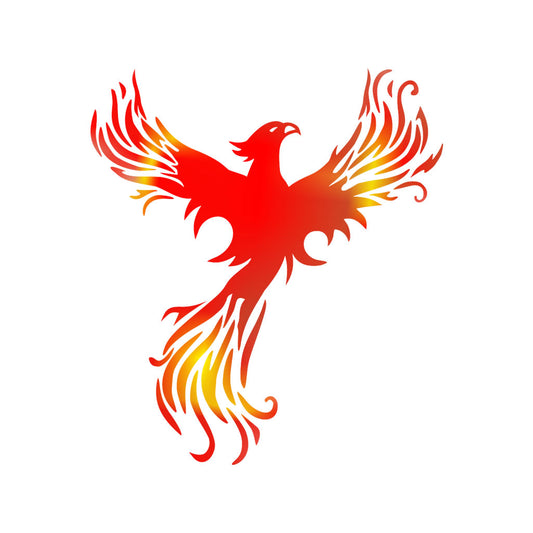 phoenix rising iron on Screen print Transfer for fabrics