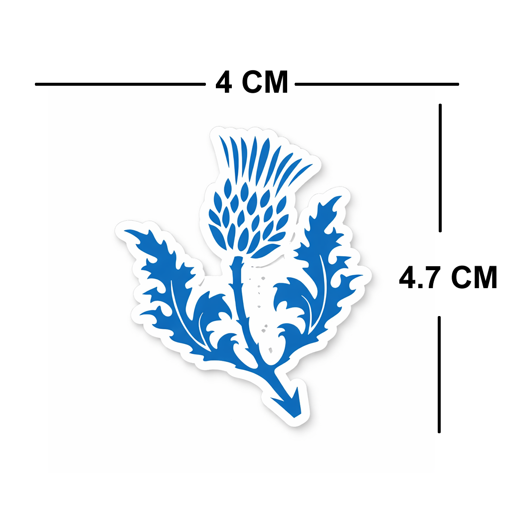 4 x Scottish Thistle Vinyl Sticker  Waterproof Matte Scotland label
